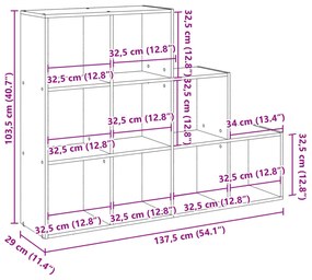 ΒΙΒΛΙΟΘΗΚΗ/ΔΙΑΧΩΡΙΣΤΙΚΟ ΧΩΡΟΥ 3 ΕΠ. 137,5X29X103,5ΕΚ. ΕΠ. ΞΥΛΟ 857976