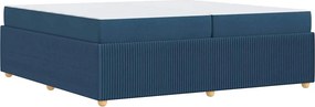 vidaXL Σκελετός Κρεβατιού με στρώμα Μπλε 200 x 200 cm ύφασμα