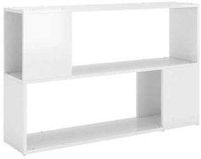 vidaXL Βιβλιοθήκη Γυαλιστερό Λευκό 100 x 24 x 63 εκ. Επεξεργασμ. Ξύλο