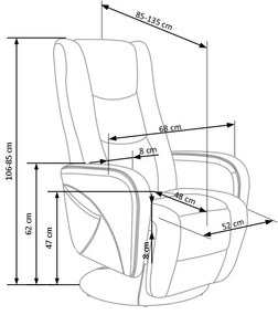 PULSAR recliner chair, color: beige DIOMMI V-CH-PULSAR-FOT-BEŻOWY