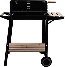 Ψησταριά κάρβουνου τροχήλατη ορθογώνια 83x44x85