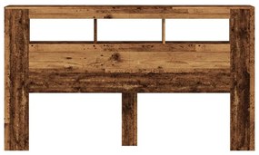 LED κεφαλάρι Παλιό ξύλο 180x18,5x103,5 cm Κατασκευασμένο ξύλο - Καφέ