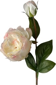 Τεχνητό Λουλούδι Λευκό με Ροζ 52εκ 4160ya/cr605