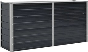 vidaXL Ζαρντινιέρα Υπερυψωμένη Ανθρακί 160x40x77 εκ. Γαλβαν. Χάλυβας