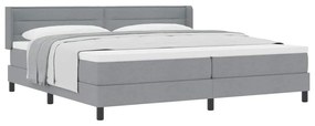 vidaXL Κρεβάτι box spring με στρώμα Ανοιχτό γκρι 200 x 200 cm