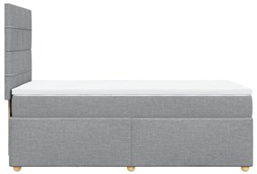 ΚΡΕΒΑΤΙ BOXSPRING ΜΕ ΣΤΡΩΜΑ ΑΝΟΙΧΤΟ ΓΚΡΙ 90X200 ΕΚ. ΥΦΑΣΜΑΤΙΝΟ 3293463