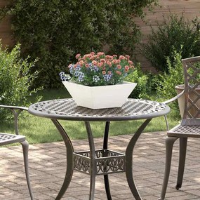 vidaXL Γλάστρες μπολ κήπου , 5 τεμ, λευκές, 35x35x15 εκ., από ατσάλι.