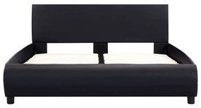 vidaXL Πλαίσιο Κρεβατιού Μαύρο 140 x 200 εκ. από Συνθετικό Δέρμα