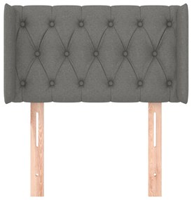 vidaXL Κεφαλάρι με Πτερύγια Σκούρο Γκρι 83x16x78/88 εκ. Υφασμάτινο