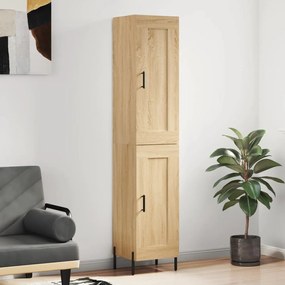 vidaXL Μπουφές Sonoma δρυς 34,5 x 34 x 180 εκ. από Επεξεργασμένο Ξύλο
