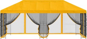 vidaXL Κιόσκι με Πλαϊνές Τοίχους 6 x 3 m Κίτρινο