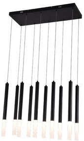 Κρεμαστό Φωτιστικό Οροφής 10xLED 5W Μαύρο 4066-10-Black InLight -4066-10-Black-Μαύρο 4066-10-Black