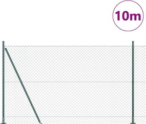 vidaXL Συρματόπλεγμα με Σκυρόδεμα 10 x 1,4 μ. (Π x Υ)