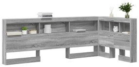 vidaXL Κεφαλάρι Αποθήκης με ράφι Γκρι sonoma 80 cm Επεξεργασμένο ξύλο