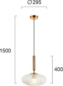 Φωτιστικό οροφής Viokef Ester-Διάφανο