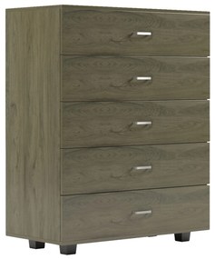 Συρταριέρα Μελαμίνης Thorg ME 5 Συρτάρια Dark Olive 80x40x100 Υ Εκ.