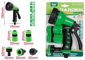 KMT Tools Σετ Πιστόλι Ποτίσματος 7 Θέσεων με Συνδέσμους - 7 Position Watering Gun Set with Connectors