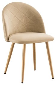 ZITA PLUS RIO ΦΥΣΙΚΟ/BEIGE ΥΦΑΣΜΑ(Σ4)ΚΑΡΕΚΛΑ ΜΕΤΑΛΛΙΚΗ 47X53.5X49-80εκ.11.1609.1