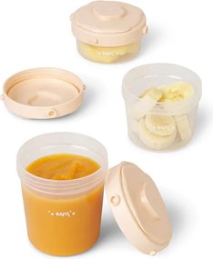 Φαγητοδοχεία (Σετ 3τμχ) Saro Cream 25642