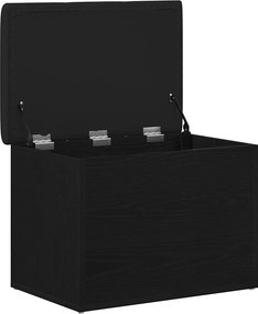 vidaXL Παγκάκι με αποθήκευση Μαύρη δρυς 62 x 42 x 45 εκ.