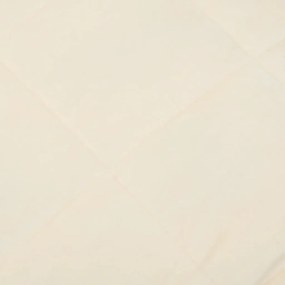 vidaXL Κουβέρτα Βαρύτητας Ανοιχτό Κρεμ 135 x 200 εκ. 10 κ. Υφασμάτινη