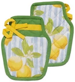 Πιάστρες Κουζίνας Handy 253 (Σετ 2τμχ) Green-Yellow Kentia 100% Βαμβάκι