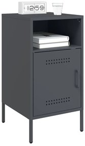 vidaXL Κομοδίνο Ανθρακί 36x39x68 εκ. από Χάλυβα