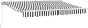 vidaXL Σκελετός Τέντας Γκρι και Λευκό 250 x 200 cm