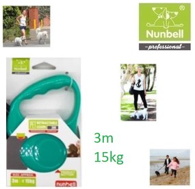 Λουρί μικρού σκύλου αυτόματο πράσινο 3m 8125 Nunbell Nunbell