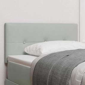 vidaXL LED Κεφαλάρι Με Κουμπιά Φωτεινό Γκρι 90 εκ Βελούδο