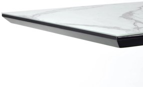 DIESEL extension table, color: top - white marble / dark grey, legs - black DIOMMI V-CH-DIESEL-ST