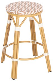 ΣΚΑΜΠΟ ΑΛΟΥΜΙΝΙΟΥ ΜΕΣ.ΥΨΟΥΣ CHINO HM6286.04 BAMBOO LOOK ΦΥΣΙΚΟ & TEXTILENE 43x43x65Υεκ