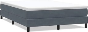 vidaXL Box Spring Κρεβάτι χωρίς στρώμα Σκούρο γκρι 140x220cm Βελούδινο