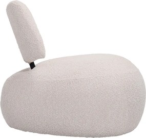 Πολυθρόνα Stonie pakoworld μπουκλέ ύφασμα σε μπεζ απόχρωση 67x73x67εκ