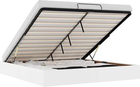 vidaXL Πλαίσιο κρεβατιού οθωμανικού κρεβατιού χωρίς στρώμα Λευκό