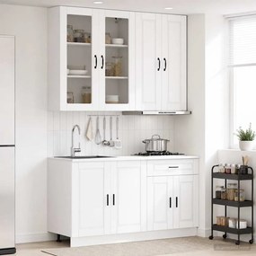 vidaXL Μονάδα κουζίνας PORTO 4 pcs Λευκό Επεξεργασμένο Ξύλο