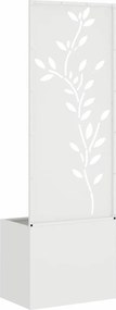 vidaXL Οθόνη Ιδιωτικότητας Κήπου Floral Λευκό 50 x 150 cm