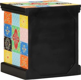 vidaXL Κομοδίνο 2 τεμάχια Πολύχρωμο 40x35x45 cm Στερεό ξύλο Mango