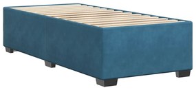 vidaXL Πλαίσιο Κρεβατιού Μπλε 90 x 190 εκ. Βελούδινο