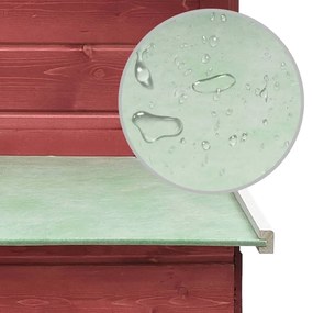 vidaXL Κοτέτσι Κόκκινο 170x81x110 εκ. από Μασίφ Ξύλο Πεύκου &amp; Ελάτης