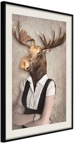 Αφίσα - Animal Alter Ego: Moose - 30x45 - Μαύρο - Με πασπαρτού