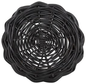 ΚΑΛΑΘΙ ΔΑΠΕΔΟΥ POTTS HM4378 ΜΑΥΡO&amp;ΦΥΣΙΚΟ ΧΡΩΜΑ- CL RATTAN Φ62x36Yεκ.