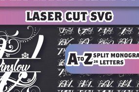 Σετ των 2 Intra απο ξύλο plywood 3mm-4mm πάχος Christmas Split Monogram Cut Δίασταση 15x15 cm INTRAFABR-105260215