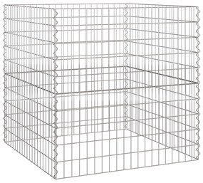 vidaXL Κομποστοποιητής Κήπου  100x100x100 εκ. Με Μεταλλικό Τετράγωνο