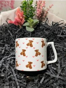 Stewehome Κούπα με καρδιά και αρκουδάκι σε στυλ Pinterest Πολύχρωμο