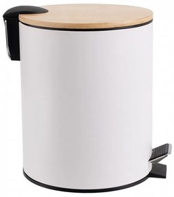 Estia Χαρτοδοχείο - Κάδος Μπάνιου Bamboo Essentials Με Soft Close 5lt Λευκό 02-12731