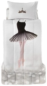 Πάπλωμα Παιδικό Ballet (Σετ 2τμχ) Light Grey Saint Clair Μονό 160x220cm Microfiber