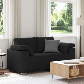 Καναπέδας Loveseat Μαύρος 120 εκ Υφάσματος