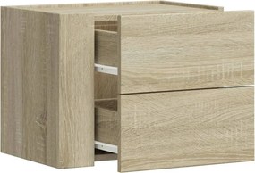 vidaXL Κομοδίνα Επιτοίχιο Sonoma Δρυς 45x30x35 εκ.