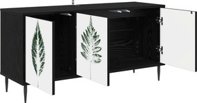 vidaXL Ντουλάπι TV HANAU 102 x 33 x 51 εκ Μαύρη Δρυς